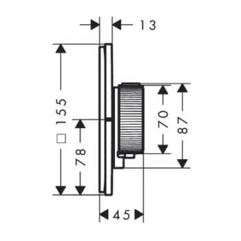 Dušas maisītājs AXOR ShowerSelect ID ar termostatu iebūvējams, HighFlow, birstēts melns hroms 36778340