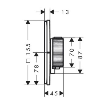 Dušas maisītājs AXOR ShowerSelect ID ar termostatu iebūvējams, HighFlow, hroms 36774000
