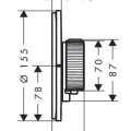 Dušas maisītājs AXOR ShowerSelect ID ar termostatu iebūvējams, HighFlow, hroms