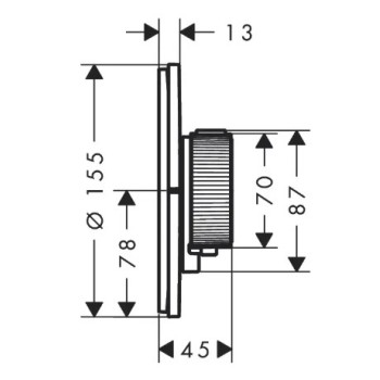 Dušas maisītājs AXOR ShowerSelect ID ar termostatu iebūvējams, HighFlow, hroms 36759000