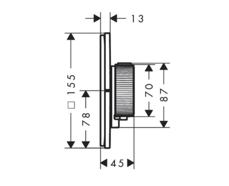 Dušas maisītājs AXOR ShowerSelect ID ar termostatu iebūvējams, HighFlow, hroms
