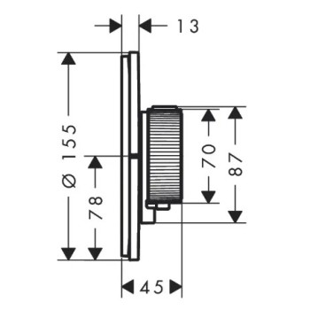 Dušas maisītājs AXOR ShowerSelect ID ar termostatu iebūvējams, HighFlow, hroms 36776000
