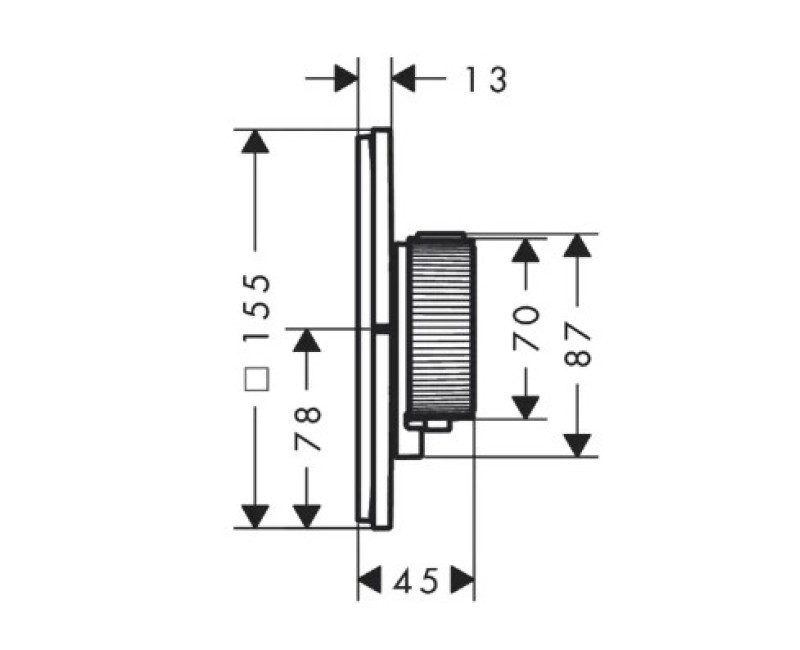 Dušas maisītājs AXOR ShowerSelect ID ar termostatu iebūvējams, HighFlow, hroms