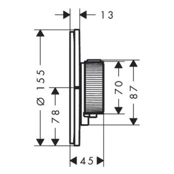 Dušas maisītājs AXOR ShowerSelect ID ar termostatu iebūvējams, HighFlow, matēti balts 36759700