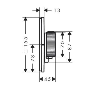Dušas maisītājs AXOR ShowerSelect ID ar termostatu iebūvējams, HighFlow, matēti melns 36774670