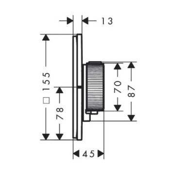 Dušas maisītājs AXOR ShowerSelect ID ar termostatu iebūvējams, HighFlow, matēti melns 36778670