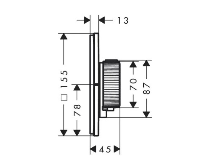 Dušas maisītājs AXOR ShowerSelect ID ar termostatu iebūvējams, HighFlow, matēti melns