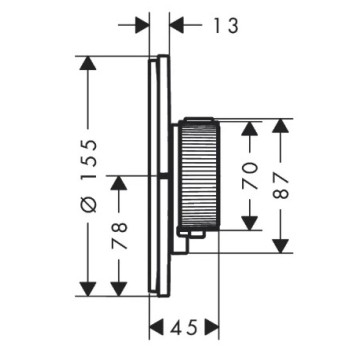 Dušas maisītājs AXOR ShowerSelect ID ar termostatu iebūvējams, HighFlow, matēti melns 36759670