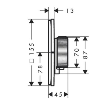 Dušas maisītājs AXOR ShowerSelect ID ar termostatu iebūvējams, HighFlow, matēti melns 36775670