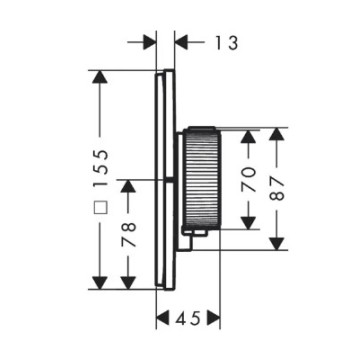 Dušas maisītājs AXOR ShowerSelect ID ar termostatu iebūvējams, HighFlow, matēti melns 36777670