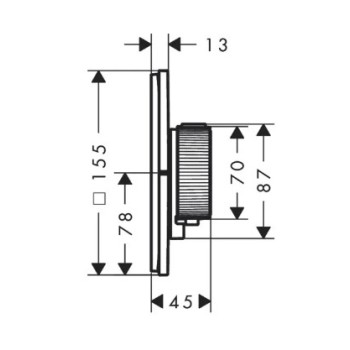 Dušas maisītājs AXOR ShowerSelect ID ar termostatu iebūvējams, HighFlow, pulēta bronza 36774140