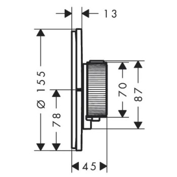 Dušas maisītājs AXOR ShowerSelect ID ar termostatu iebūvējams, HighFlow, pulēta bronza 36759140