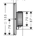 Dušas maisītājs AXOR ShowerSelect ID ar termostatu iebūvējams, HighFlow, pulēta bronza