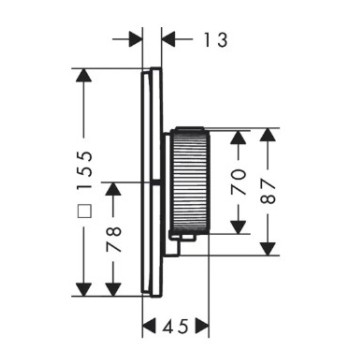 Dušas maisītājs AXOR ShowerSelect ID ar termostatu iebūvējams, HighFlow, pulēta bronza 36775140