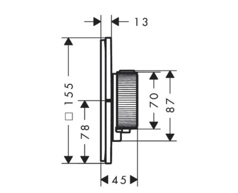 Dušas maisītājs AXOR ShowerSelect ID ar termostatu iebūvējams, HighFlow, pulēta bronza