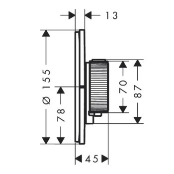 Dušas maisītājs AXOR ShowerSelect ID ar termostatu iebūvējams, HighFlow, pulēta zelta izskats 36759990