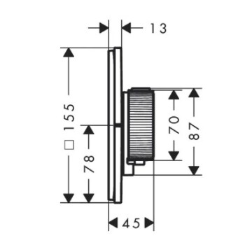 Dušas maisītājs AXOR ShowerSelect ID ar termostatu iebūvējams, HighFlow, pulēta zelta izskats 36778990