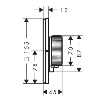 Dušas maisītājs AXOR ShowerSelect ID ar termostatu iebūvējams, HighFlow, pulēta zelta izskats 36775990