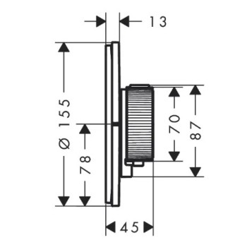 Dušas maisītājs AXOR ShowerSelect ID ar termostatu iebūvējams, HighFlow, pulēta zelta izskats 36776990