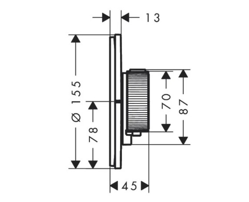 Dušas maisītājs AXOR ShowerSelect ID ar termostatu iebūvējams, HighFlow, pulēta zelta izskats