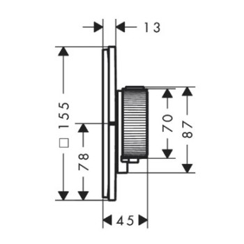 Dušas maisītājs AXOR ShowerSelect ID ar termostatu iebūvējams, HighFlow, pulēta zelta izskats 36777990