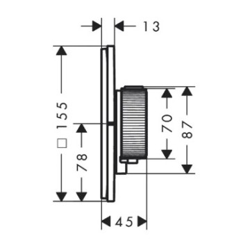 Dušas maisītājs AXOR ShowerSelect ID ar termostatu iebūvējams, HighFlow, pulēts bronzas tonis 36778140