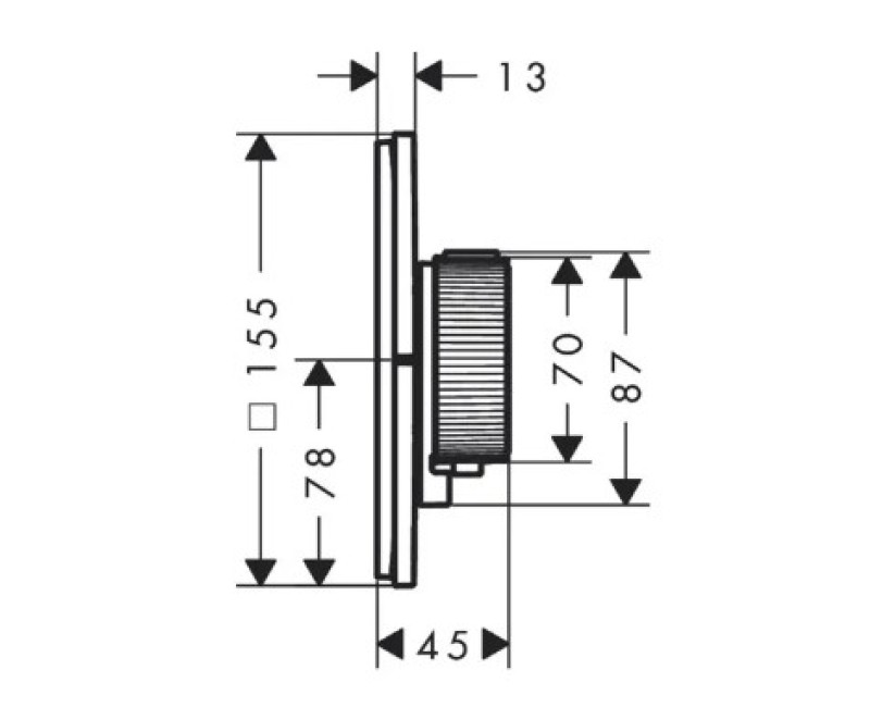 Dušas maisītājs AXOR ShowerSelect ID ar termostatu iebūvējams, HighFlow, pulēts bronzas tonis