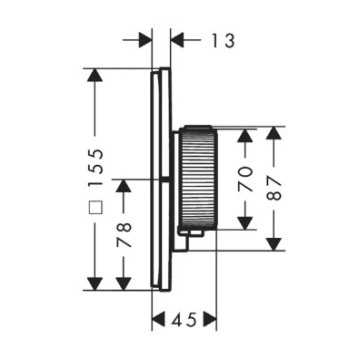 Dušas maisītājs AXOR ShowerSelect ID ar termostatu iebūvējams, HighFlow, pulēts bronzas tonis 36777140