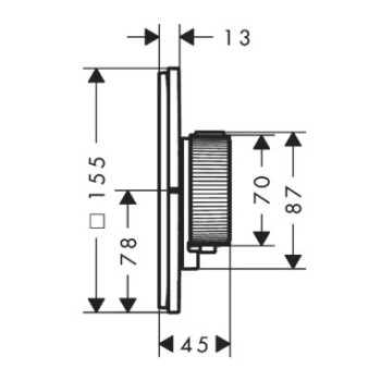 Dušas maisītājs AXOR ShowerSelect ID ar termostatu iebūvējams , HighFlow, pulēts niķelis 36775820