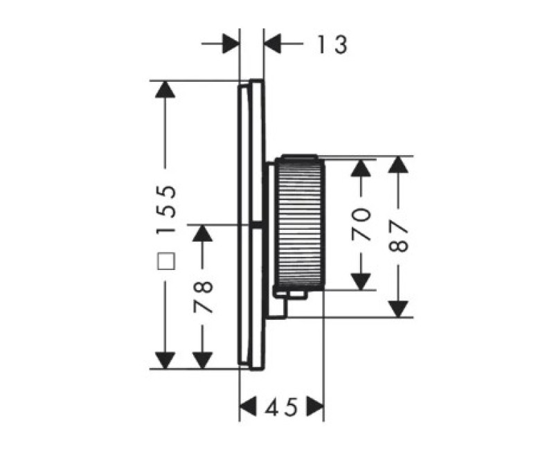 Dušas maisītājs AXOR ShowerSelect ID ar termostatu iebūvējams , HighFlow, pulēts niķelis