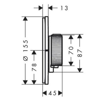 Dušas maisītājs AXOR ShowerSelect ID ar termostatu iebūvējams, HighFlow, pulēts niķelis 36759820
