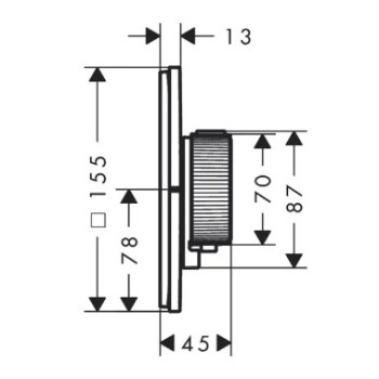 Dušas maisītājs AXOR ShowerSelect ID ar termostatu iebūvējams, HighFlow, pulēts niķelis 36777820