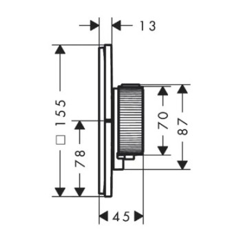 Dušas maisītājs AXOR ShowerSelect ID ar termostatu iebūvējams, HighFlow, pulēts niķelis 36778820
