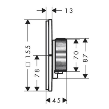 Dušas maisītājs AXOR ShowerSelect ID ar termostatu iebūvējams, birstēts melns hroms 36752340