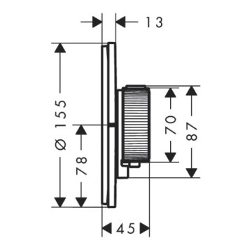 Dušas maisītājs AXOR ShowerSelect ID ar termostatu iebūvējams, birstēts melns hroms 36756340
