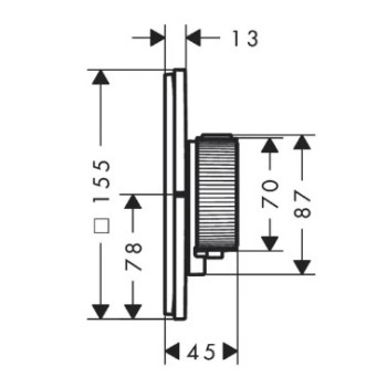 Dušas maisītājs AXOR ShowerSelect ID ar termostatu iebūvējams, birstēts melns hroms 36757340