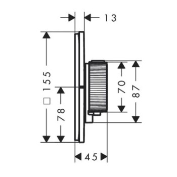 Dušas maisītājs AXOR ShowerSelect ID ar termostatu iebūvējams, hroms 36757000