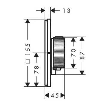 Dušas maisītājs AXOR ShowerSelect ID ar termostatu iebūvējams, matēti melns 36752670