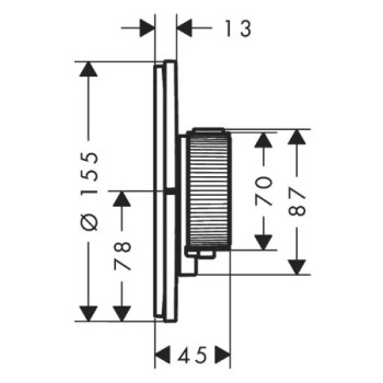Dušas maisītājs AXOR ShowerSelect ID ar termostatu iebūvējams, matēti melns 36756670