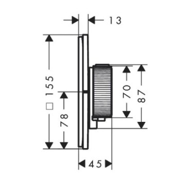Dušas maisītājs AXOR ShowerSelect ID ar termostatu iebūvējams, pulēta bronza 36757140
