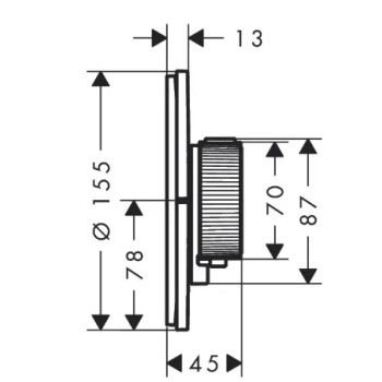Dušas maisītājs AXOR ShowerSelect ID ar termostatu iebūvējams, pulēta bronza 36756140