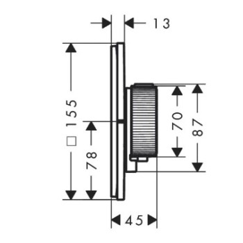 Dušas maisītājs AXOR ShowerSelect ID ar termostatu iebūvējams, pulēta bronza 36758140