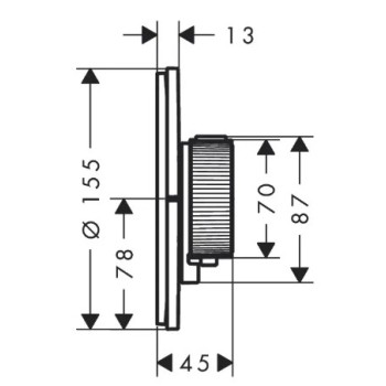 Dušas maisītājs AXOR ShowerSelect ID ar termostatu iebūvējams, pulēta zelta krāsa 36756990