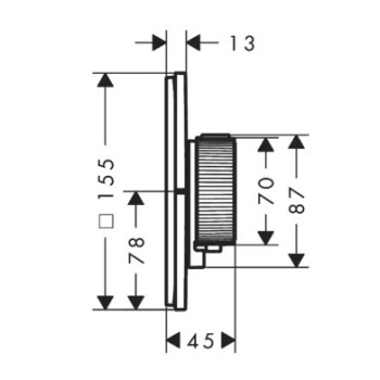 Dušas maisītājs AXOR ShowerSelect ID - ar termostatu maisītājs iebūvējams, birstēts melns hroms 36754340