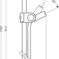 Dušas stienis AXOR 90 cm, hroms 27989000