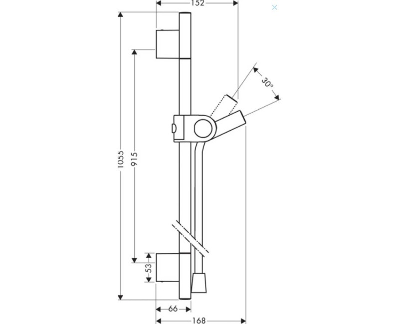 Dušas stienis AXOR 90 cm, hroms 27989000