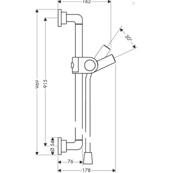 Dušas stienis AXOR Citterio 90 cm, hroms 27831000