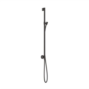 Dušas stienis AXOR One 97 cm ar dušas šļūteni, birstēts melns hroms 48792340