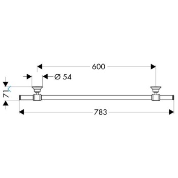 Dvieļu turētājs AXOR Montreux 60 cm, birstēts niķelis 42060820