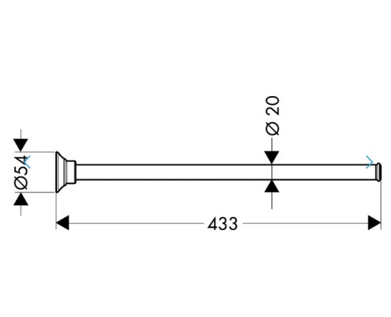 Dvieļu turētājs AXOR Montreux, hroms 42020000